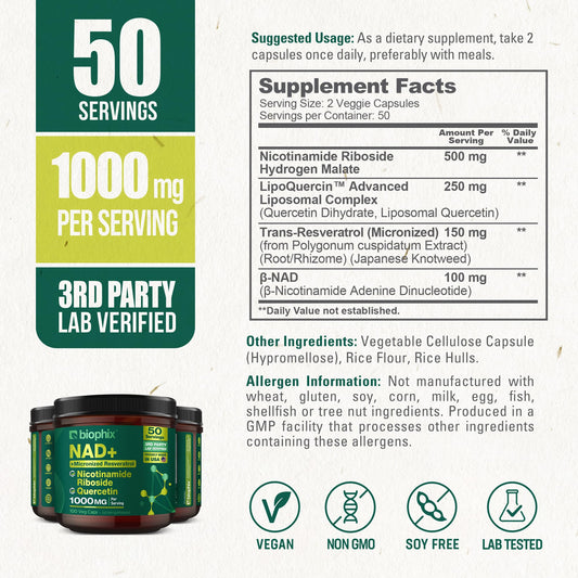 Nicotinamide Riboside 500 mg per capsule close-up