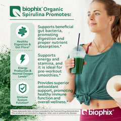 Biophix Organic Spirulina Powder jar with label