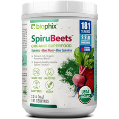 Biophix SpiruBeets 2.2 lb jar with product label visible