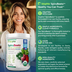 Biophix SpiruBeets with organic cherry flavor illustration
