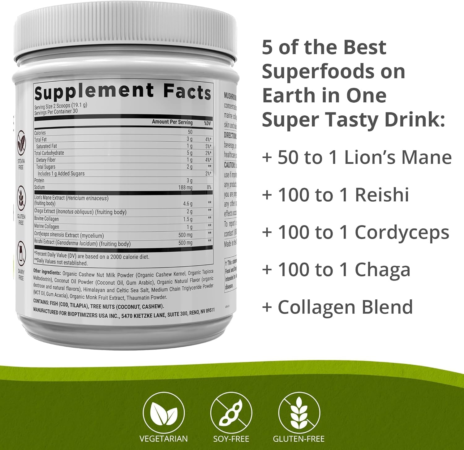 Mixes easily into coffee, tea, smoothies, or hot chocolate