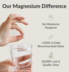 Illustration emphasizing magnesium glycinate for sleep support.