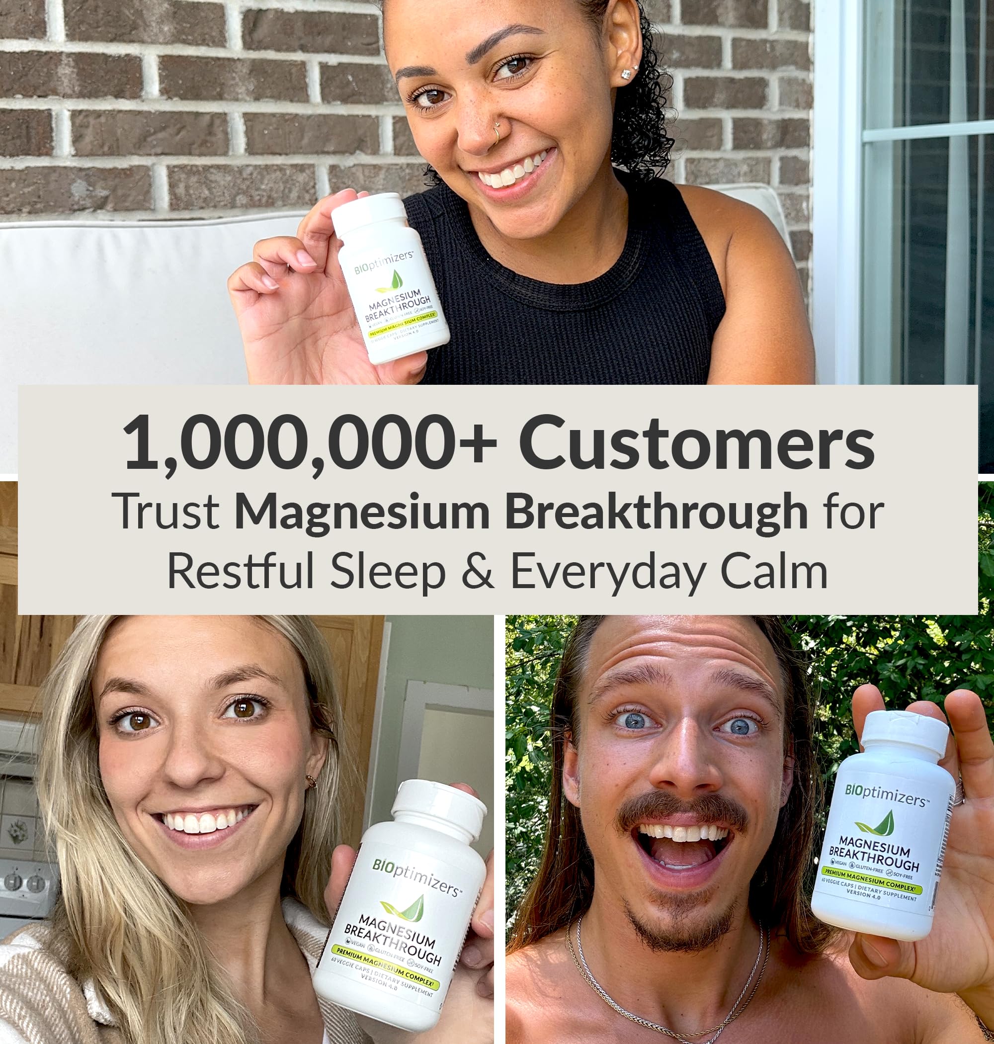 Natural ingredients and clean label design of Magnesium Breakthrough Complex.