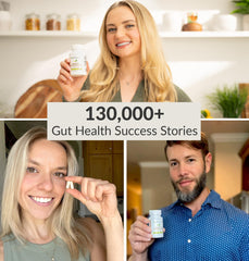 BIOptimizers Probiotic Breakthrough digestive system graphic explains gut support.