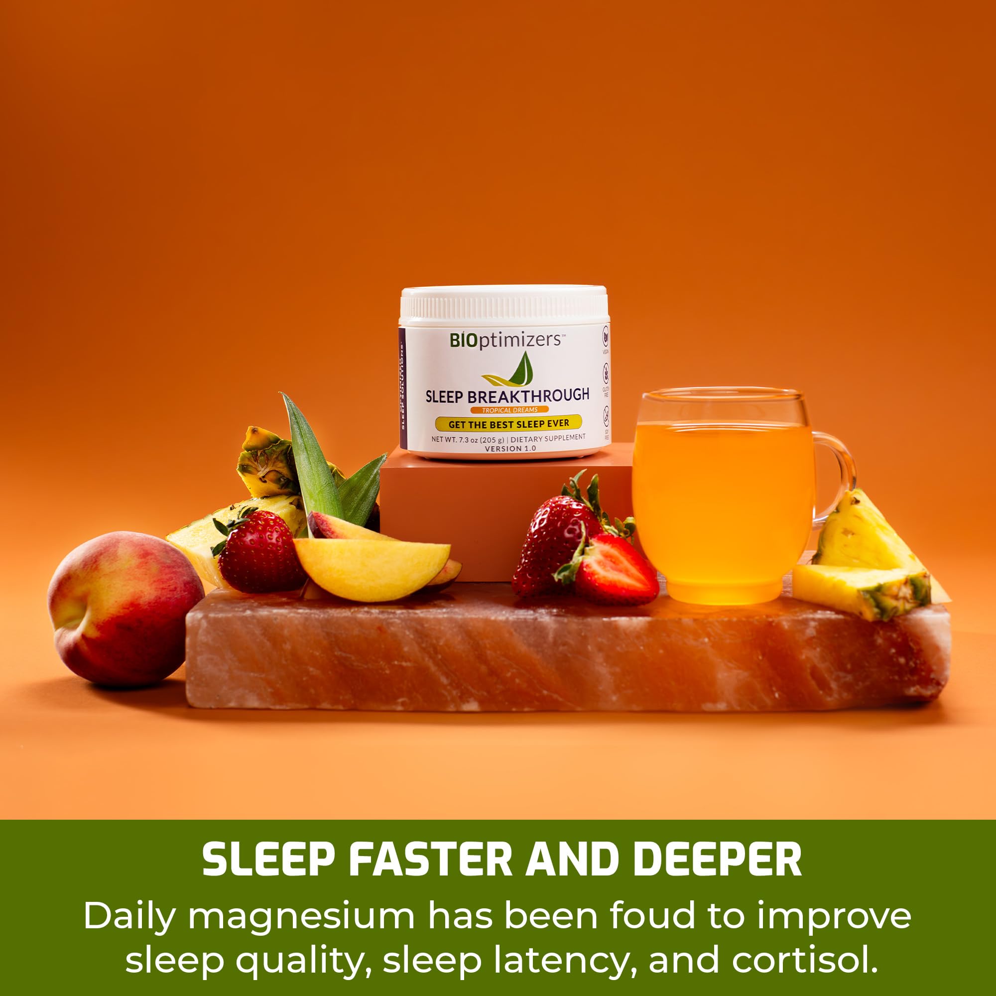 Magnesium Breakthrough bottle alongside Sleep Breakthrough
