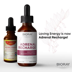Adrenal Recharge tincture being mixed with water for consumption