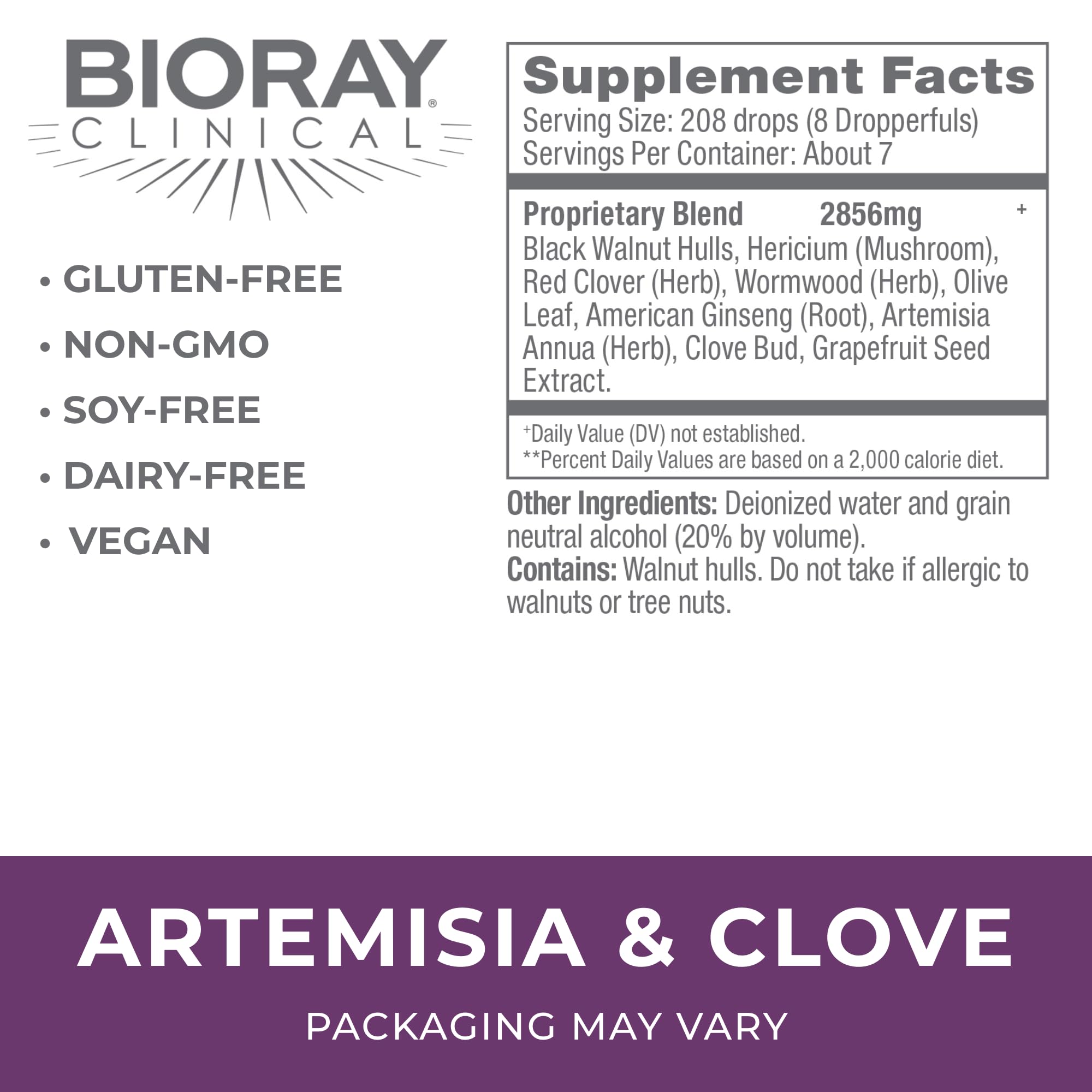 Dosing illustration for Artemisia & Clove drops