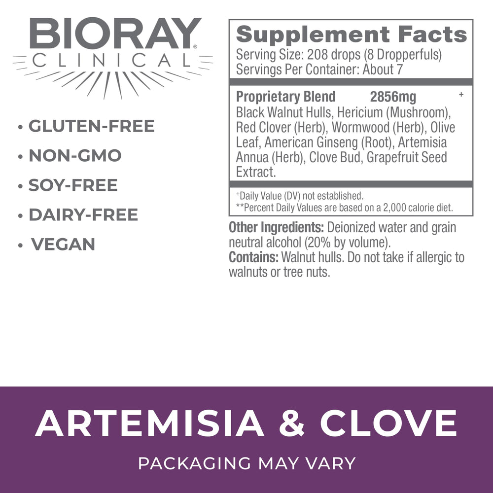 Dosing illustration for Artemisia & Clove drops