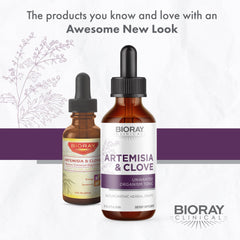 BIORAY Artemisia & Clove product with medicinal mushrooms artwork