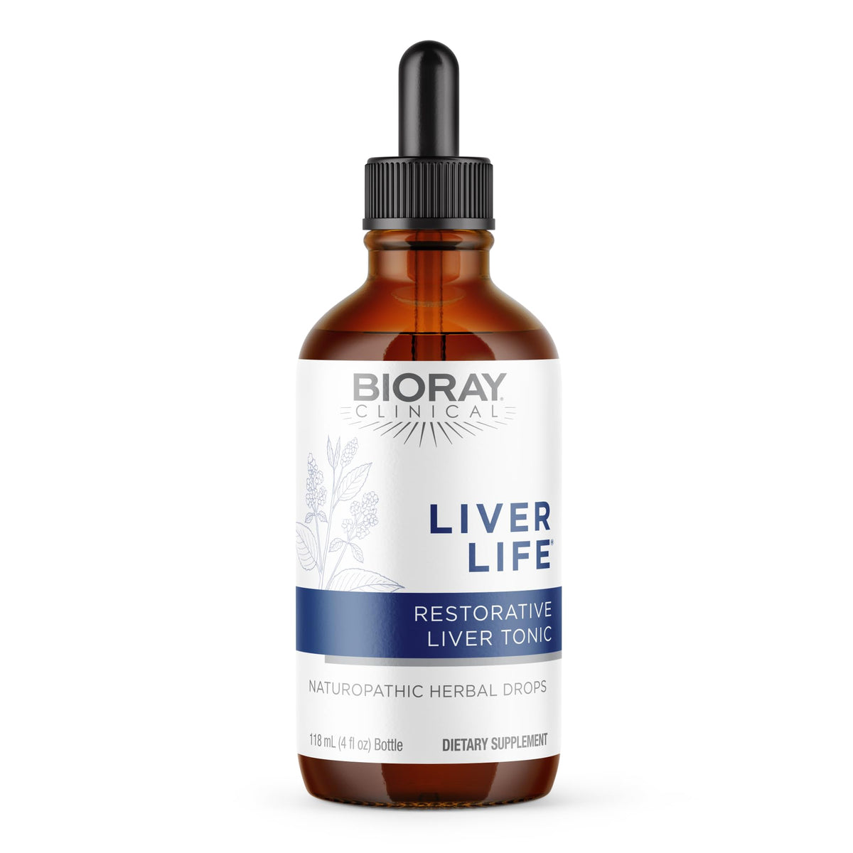 BIORAY Clinical Liver Life bottle with label (4 oz)