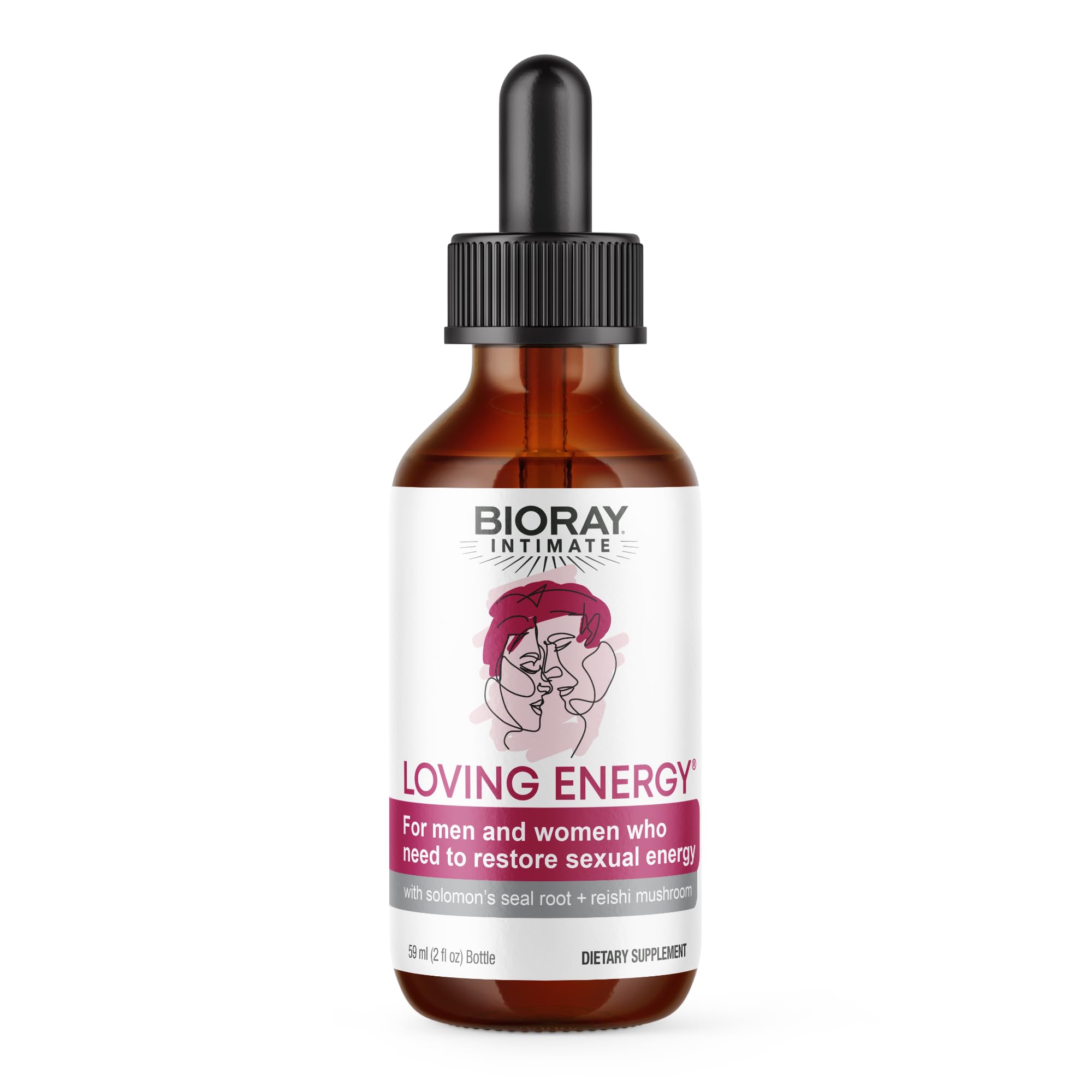 BIORAY Intimate Loving Energy bottle 2 oz with medicinal mushrooms