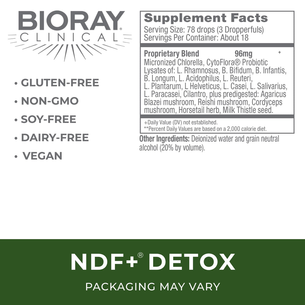 BIORAY NDF Plus product label