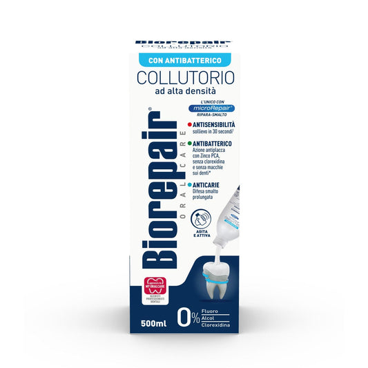 Side view of Biorepair Collutorio Mouthwash bottle