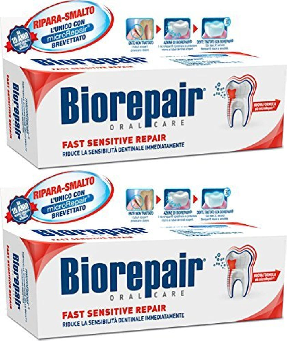 Biorepair enamel repair toothpaste with microRepair – 2x75ml tubes