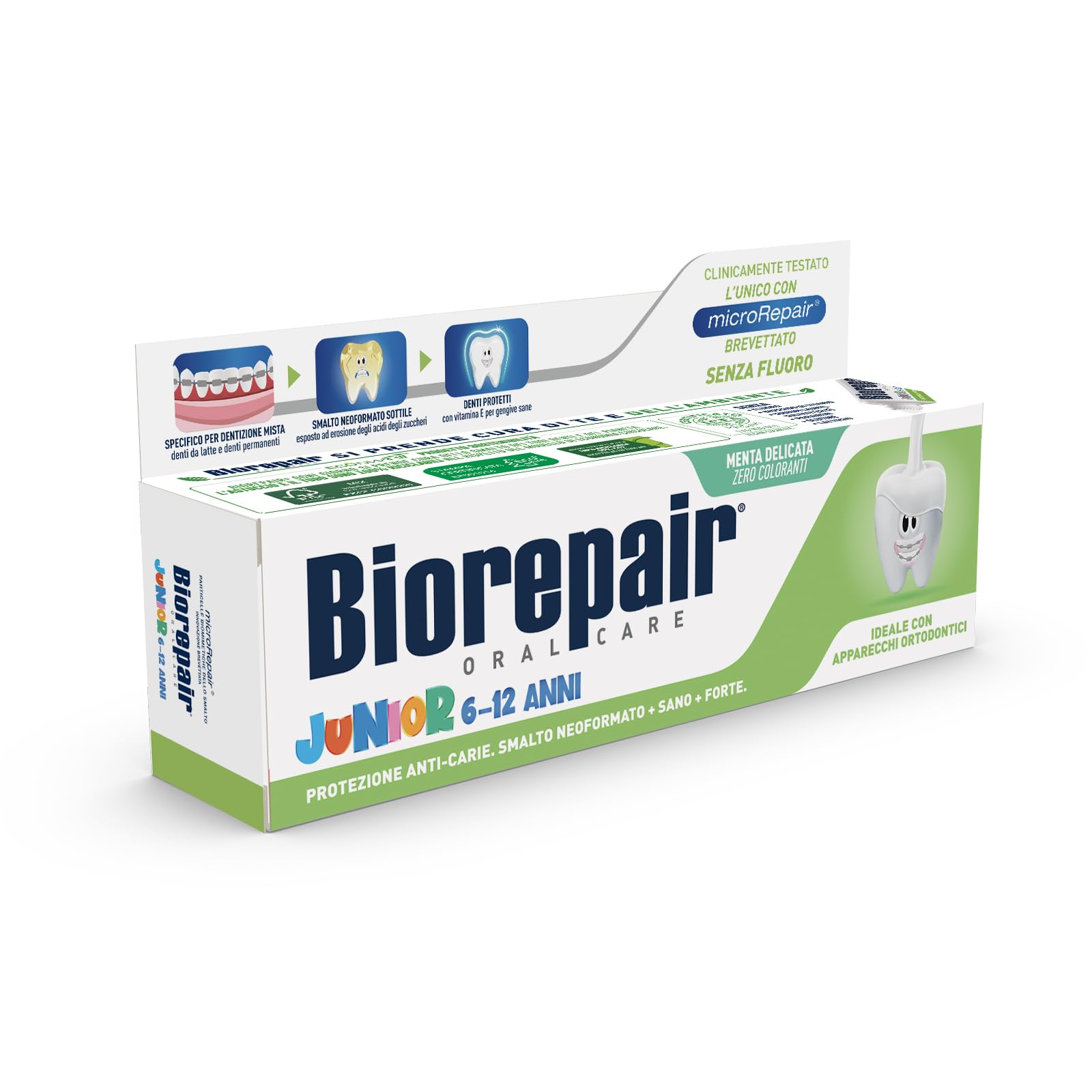 Biorepair Junior toothpaste 7-14 years mint flavor tube 75ml