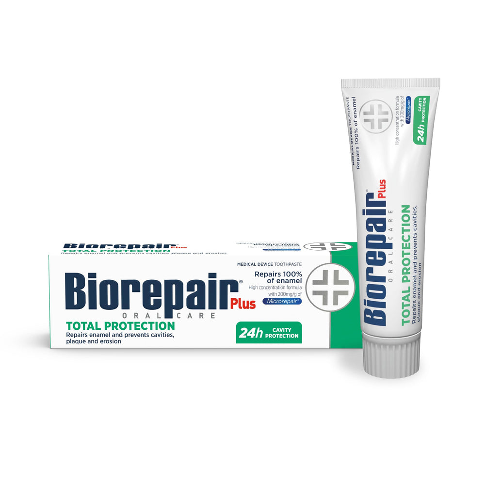 Biorepair Total Protection Plus toothpaste front view 2.54oz