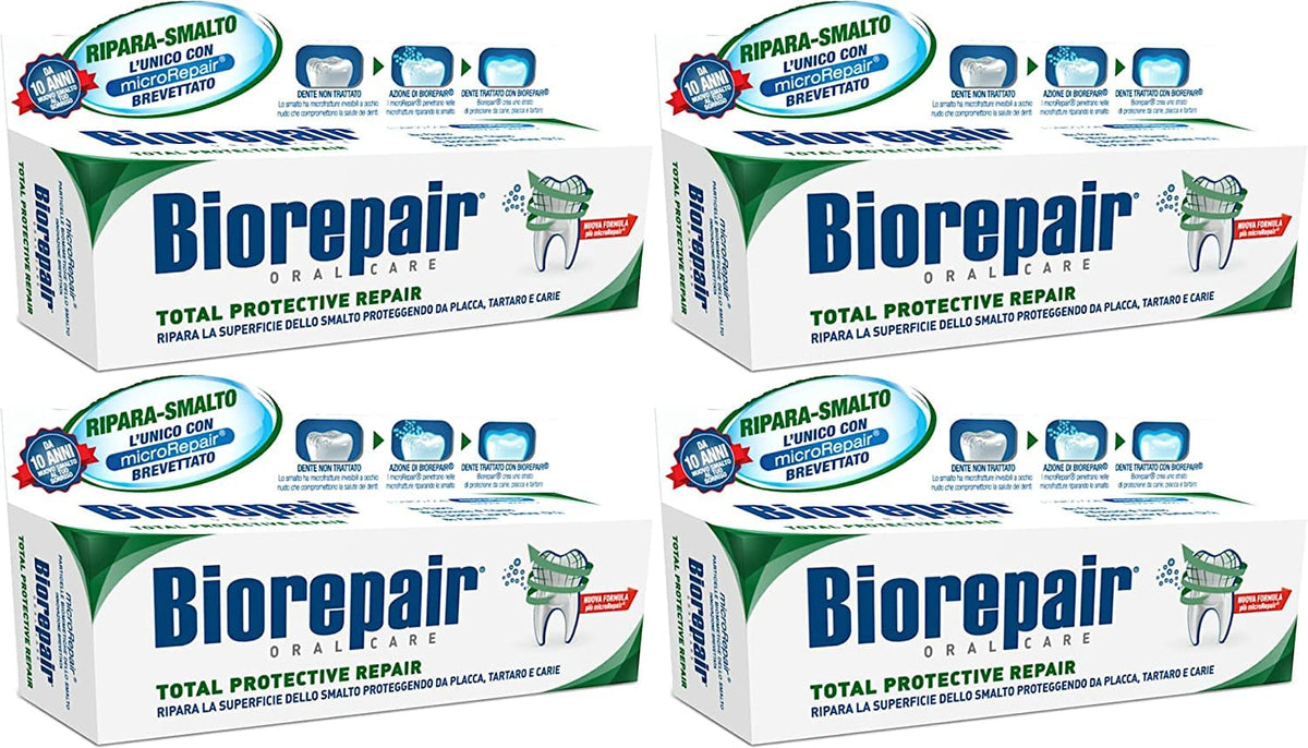 Biorepair Total Protective Repair toothpaste 75ml 4-pack - Italian Import