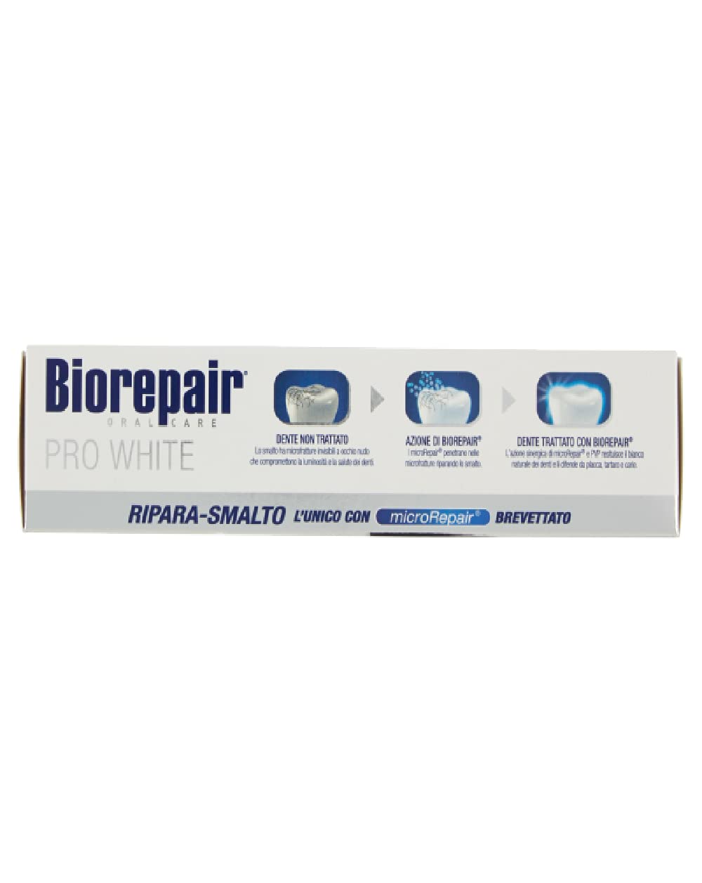 Close-up of Biorepair Pro White 75ml toothpaste tube