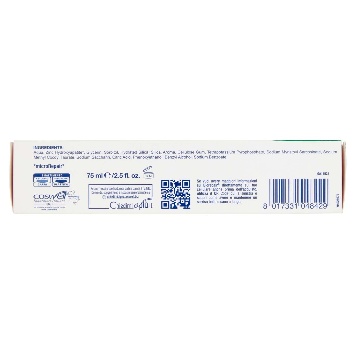 Biorepair Italian import packaging design