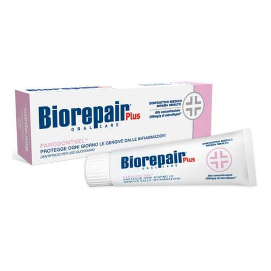 Close-up of microRepair microparticles in toothpaste