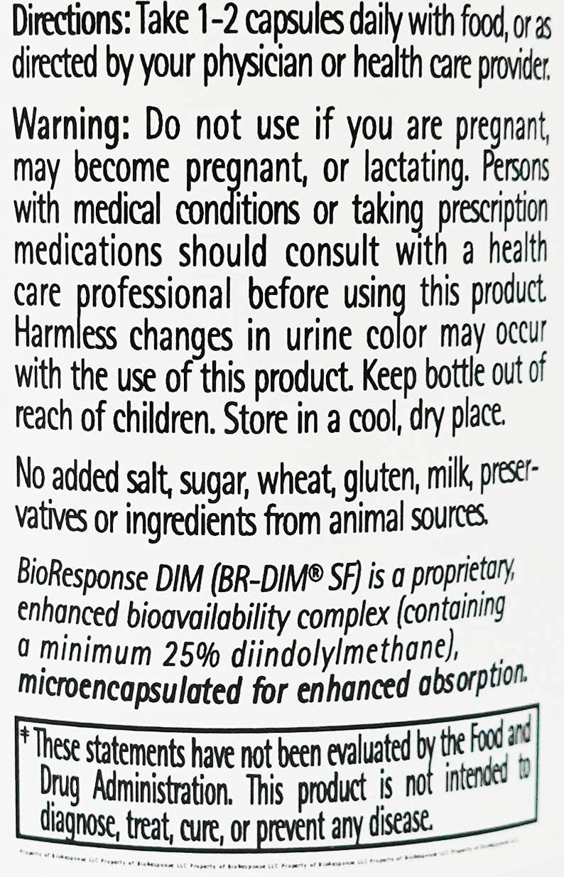 BioResponse DIM 150 ingredients and supplement details
