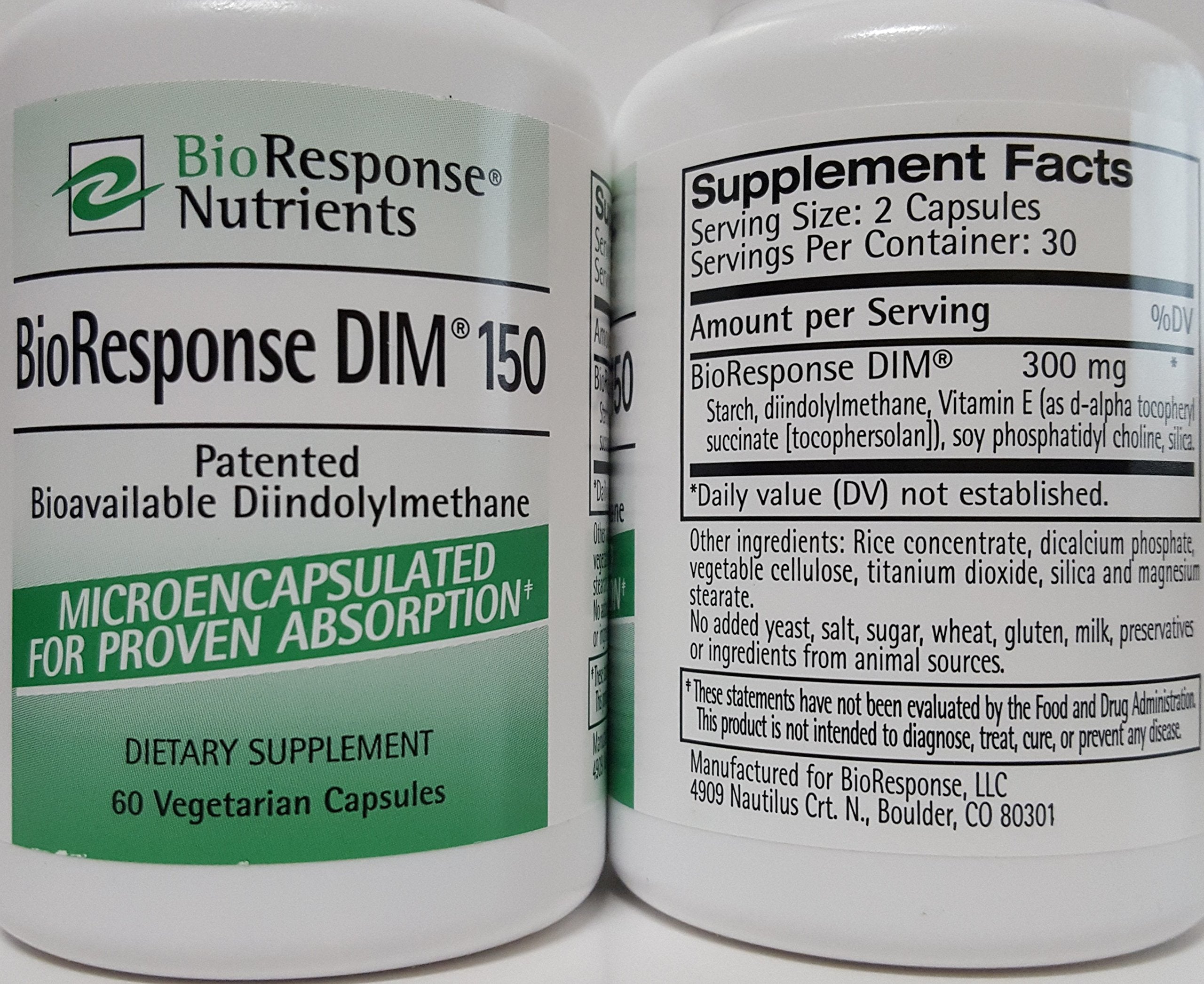 BioResponse DIM capsules and packaging