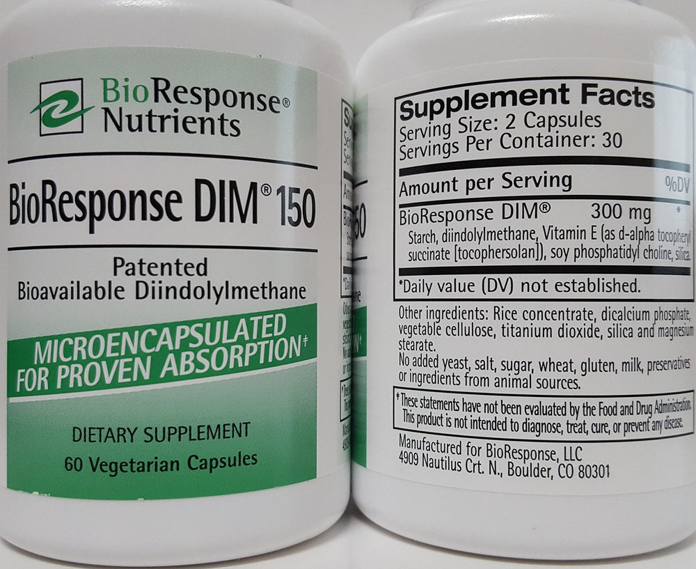 DIM formula and estrogen metabolism concept illustration
