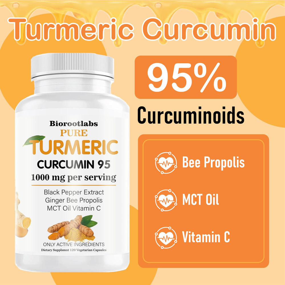 Back label of Biorootlabs Turmeric Curcumin bottle