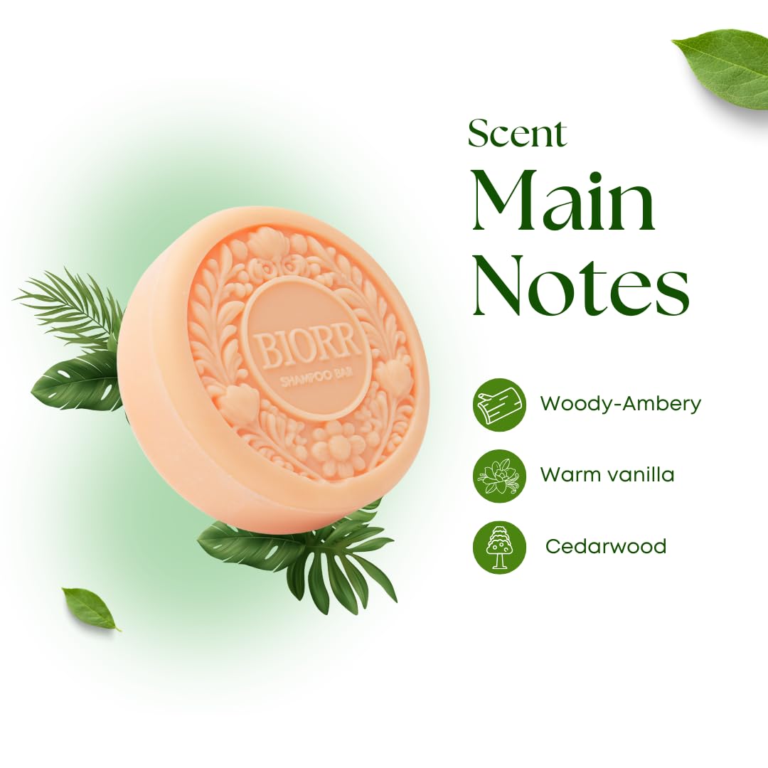 Luxurious woody-amber BIORR scent for spa-like wash
