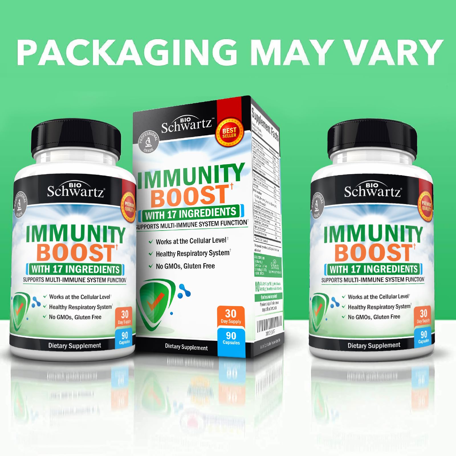 Lifestyle image of BioSchwartz Immune Support on a kitchen counter