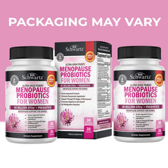 BioSchwartz menopause probiotics non-GMO label for a clean option