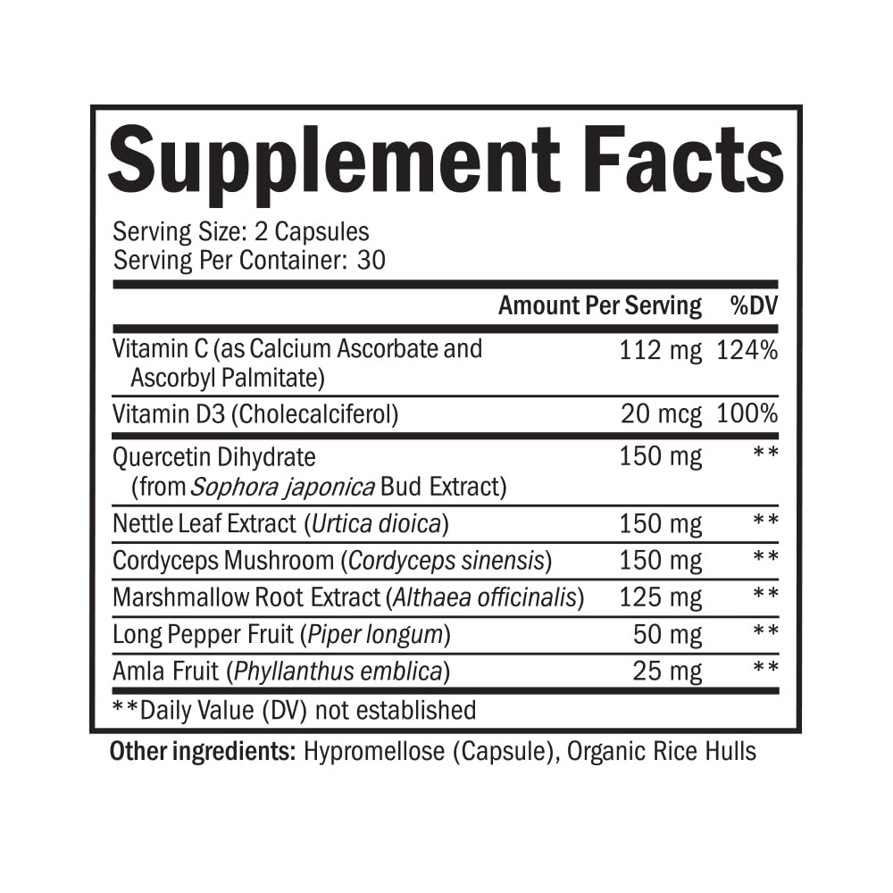 Vitamin C and Vitamin D representing immune support ingredients