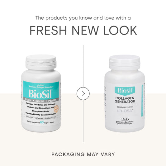 Label image for Biosil two-pack highlighting ingredients