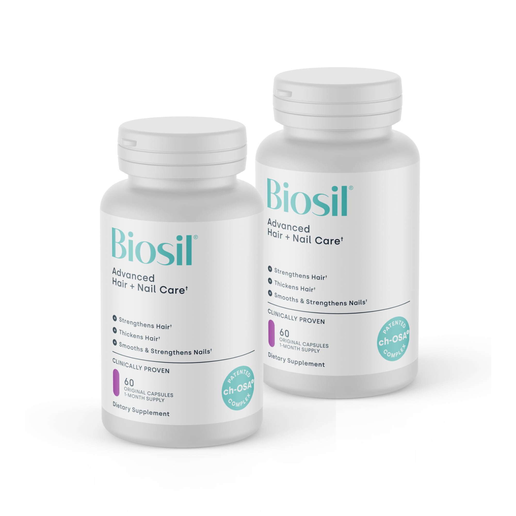 Biosil Advanced Hair + Nail Care bottle and label