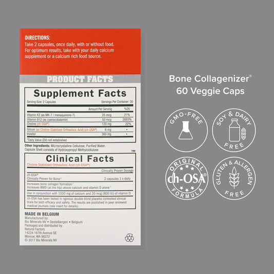 Patented ch-OSA complex graphic on bottle