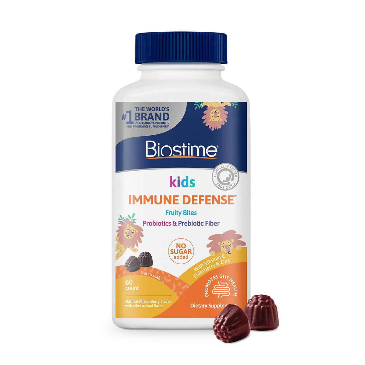 Biostime Kids Immune Support Gummies front label for ages 4+