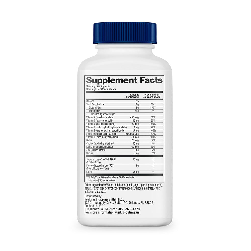 Gummies featuring lutein for blue light protection and eye health