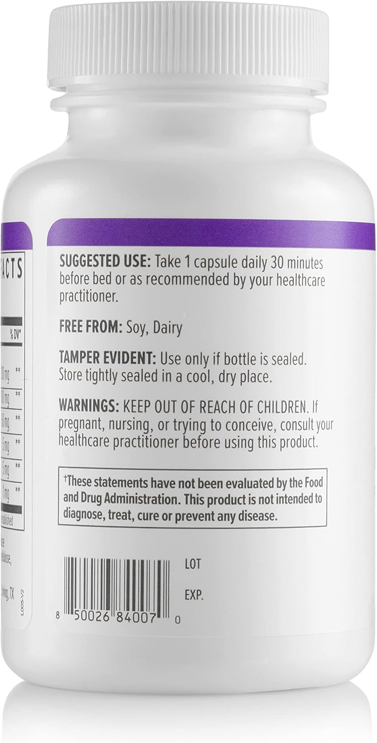 Biote Best Nights Sleep label details emphasize soy and dairy free formula.