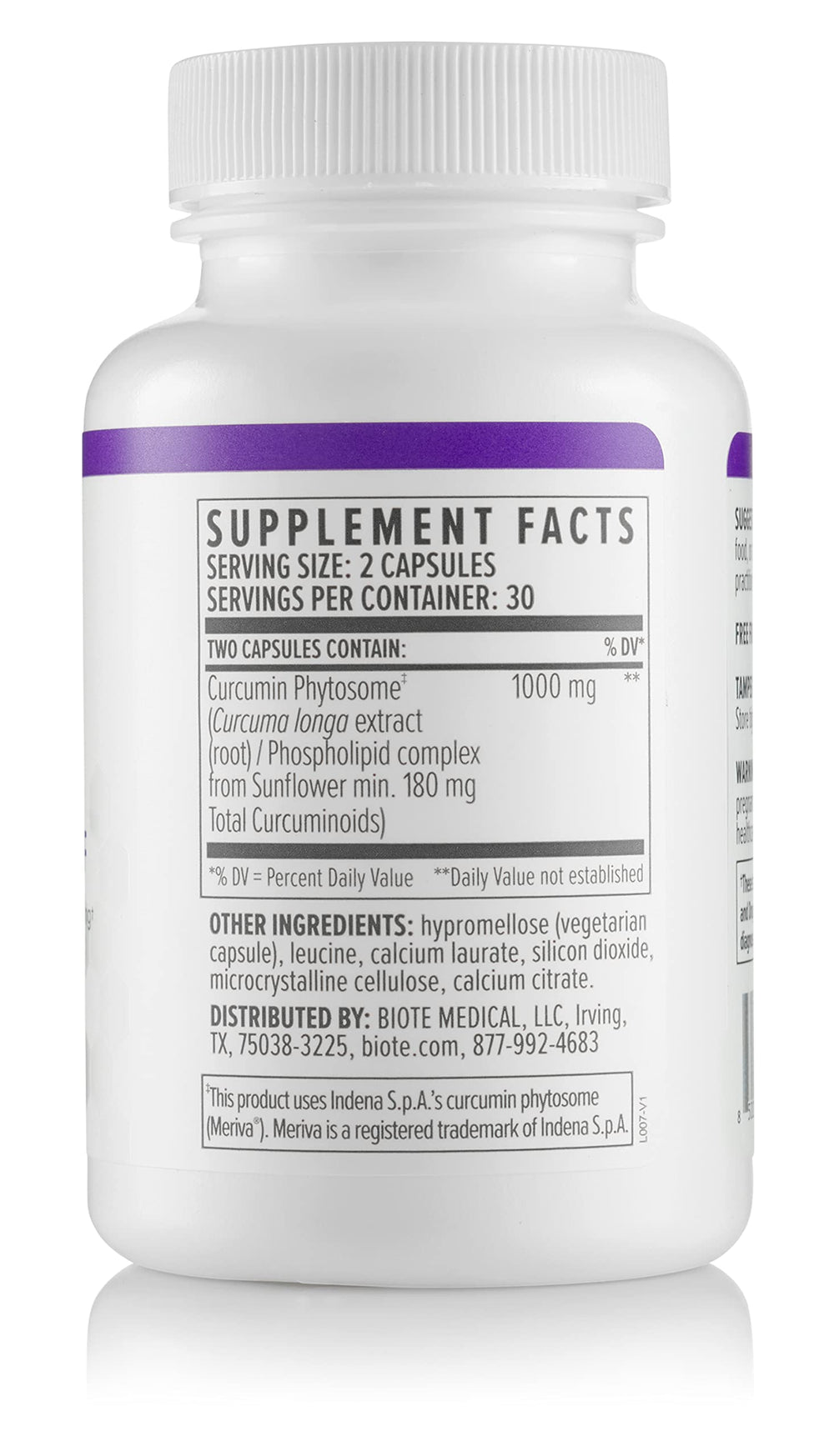 Biote Curcumin SF ingredients and formulation
