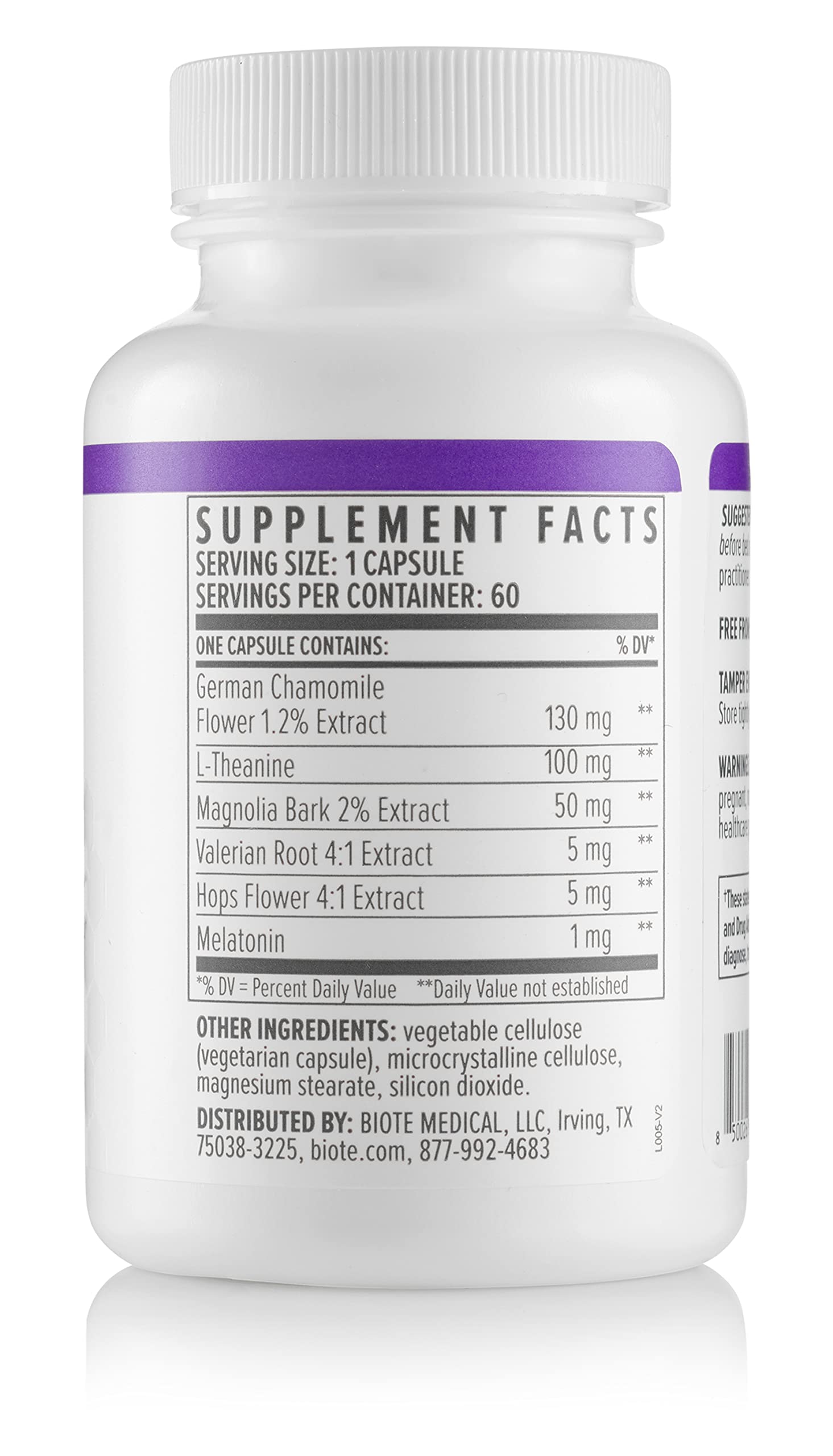 Biote Nutraceuticals sleep-support capsules arranged for display