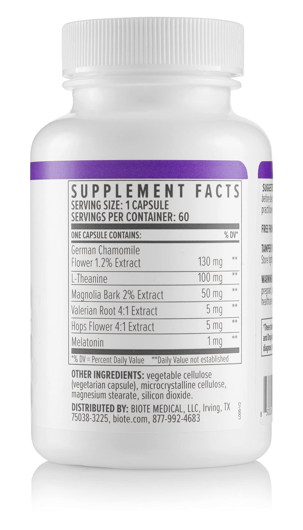 Biote Nutraceuticals sleep-support capsules arranged for display