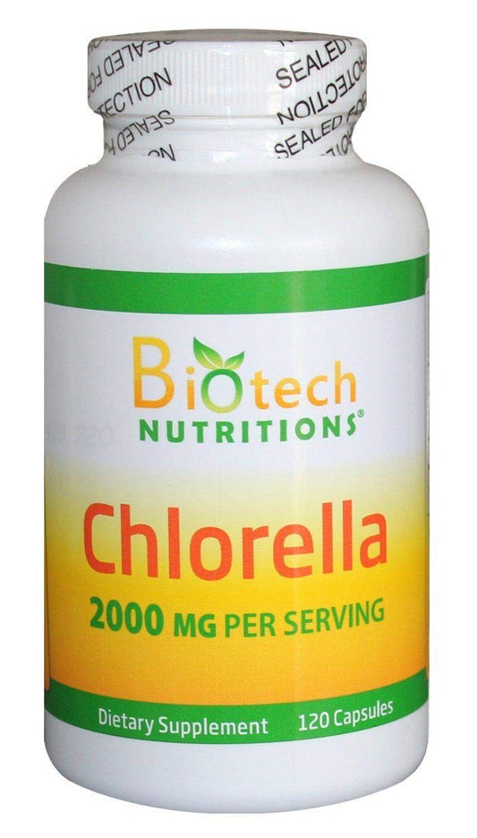 Biotech Nutritions Chlorella 2000mg Vegetable Capsules