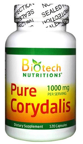 Biotech Nutritions Corydalis dietary supplement bottle, 1000 mg per serving