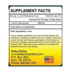 Micronized Creatine Monohydrate powder in scoop