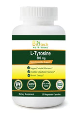 Made in USA label on Biotech Nutritions L-Tyrosine bottle