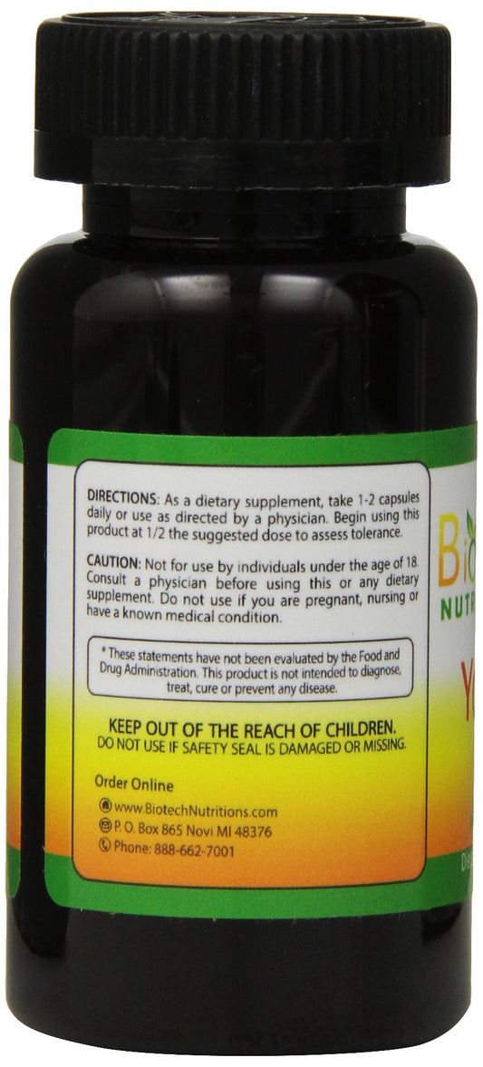Label of Biotech Nutritions Yohimbine HCl 120-count