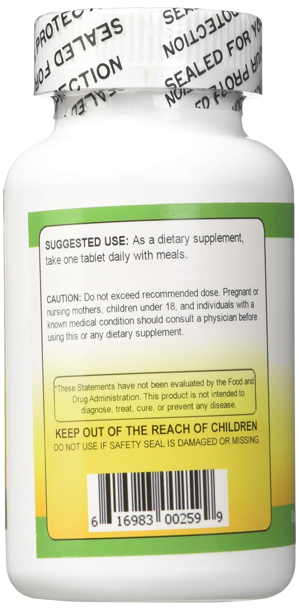 Made in USA label on Zinc Gluconate supplement bottle