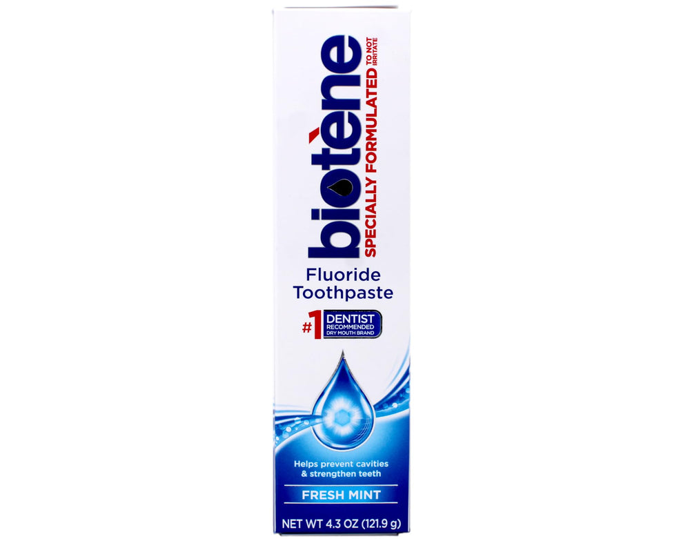 Biotene Toothpaste Fresh Mint Original 4.3 oz – 1/Tube label