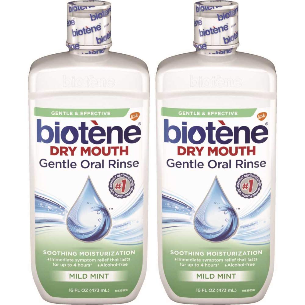 Biotène Moisturizing Oral Rinse Mild Mint 16 fl oz bottle - pack of 2 - hero image