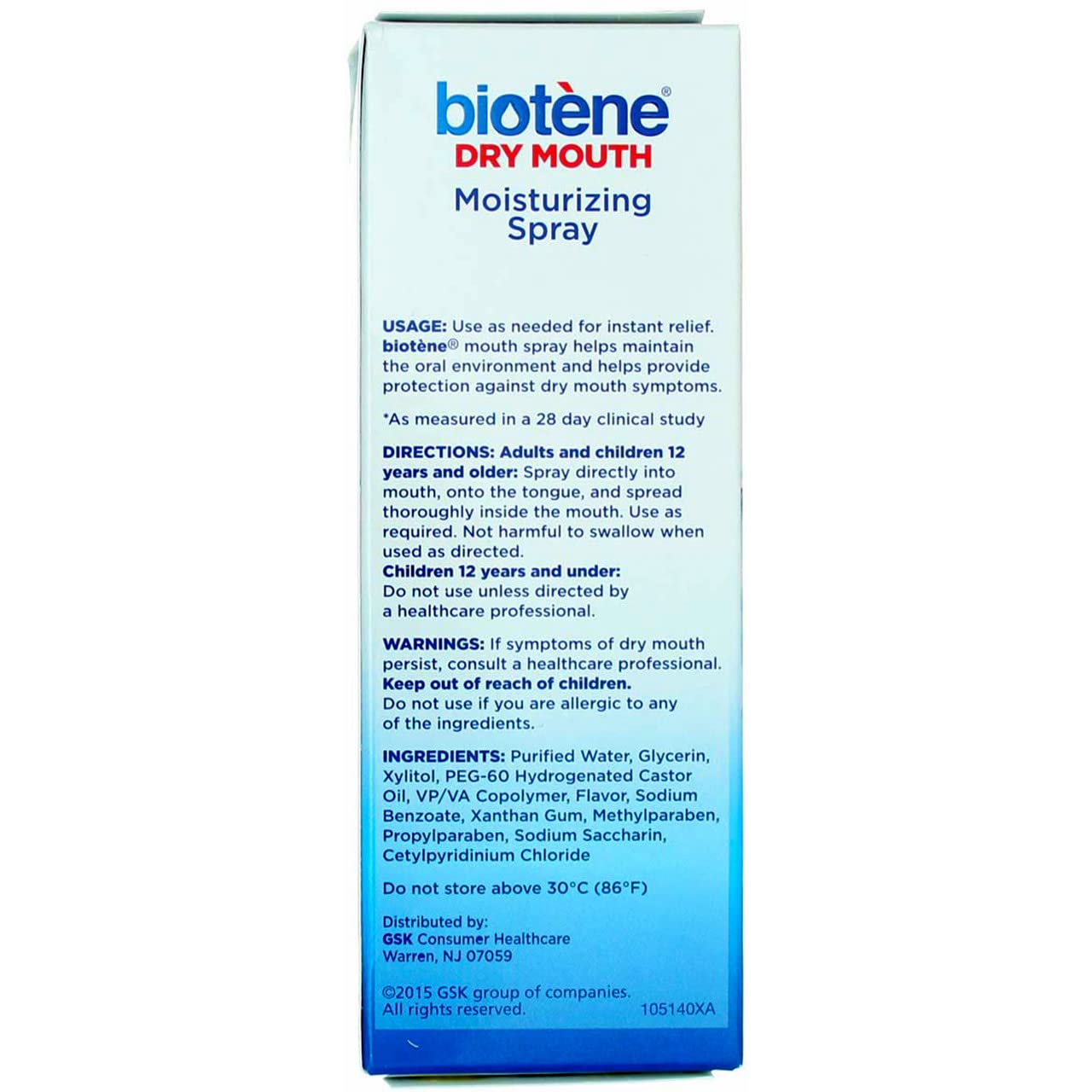 Close-up of Biotene bottle